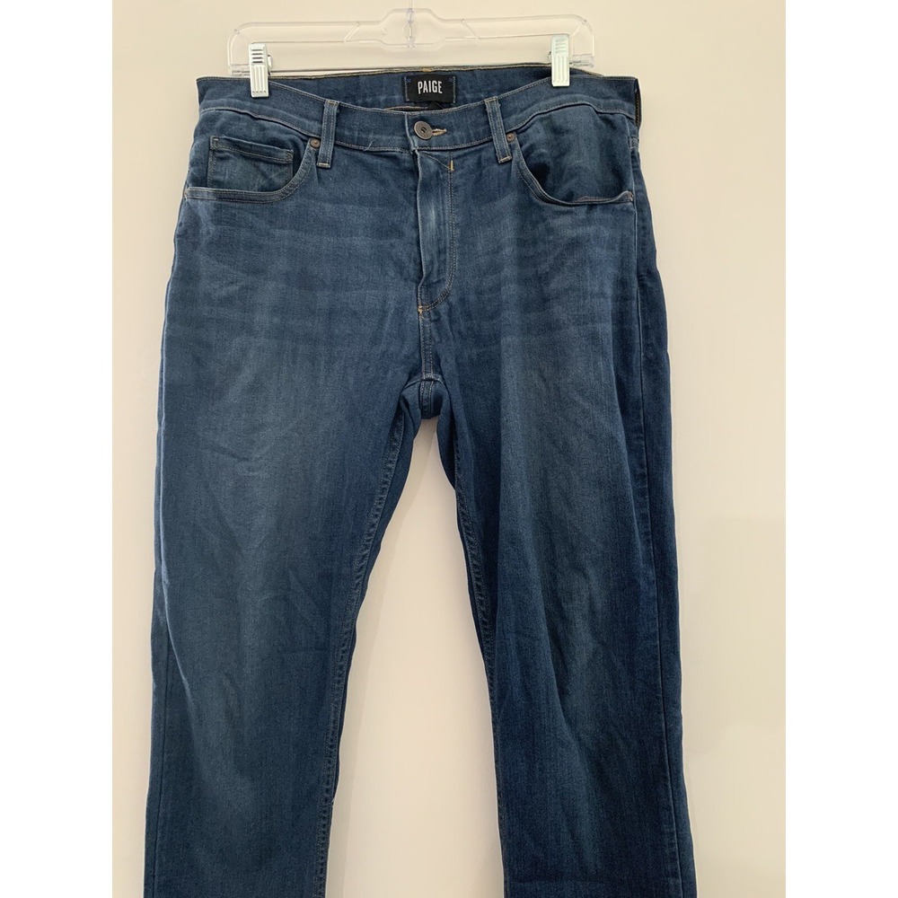 PAIGE Mens FEDERAL Blue Slim Straight Jeans 31 x 30